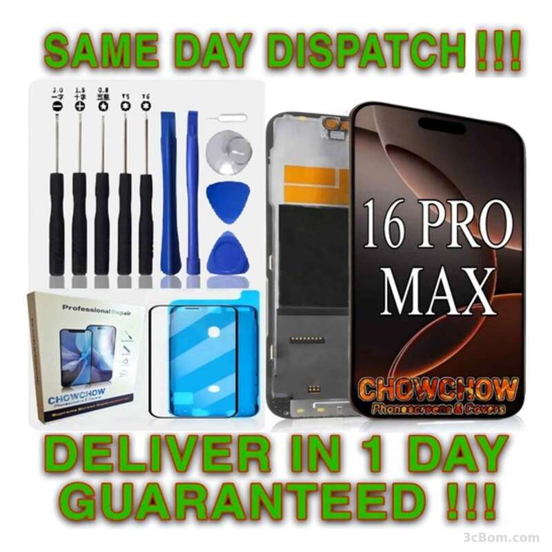 3cBom iPhone 16 Pro Max OLED Screen Assembly - Aftermarket Soft OLED 120Hz-2